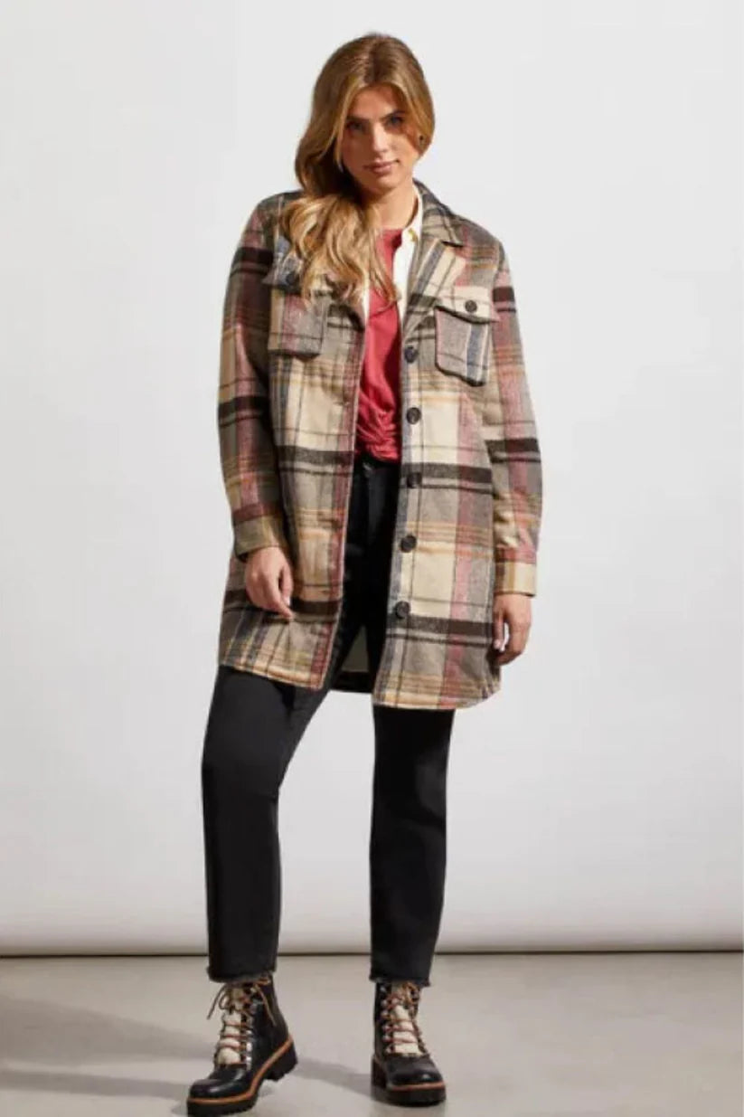 Long Plaid Shacket