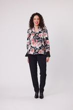 Load image into Gallery viewer, Kelsy Lace Cuff Print Blouse
